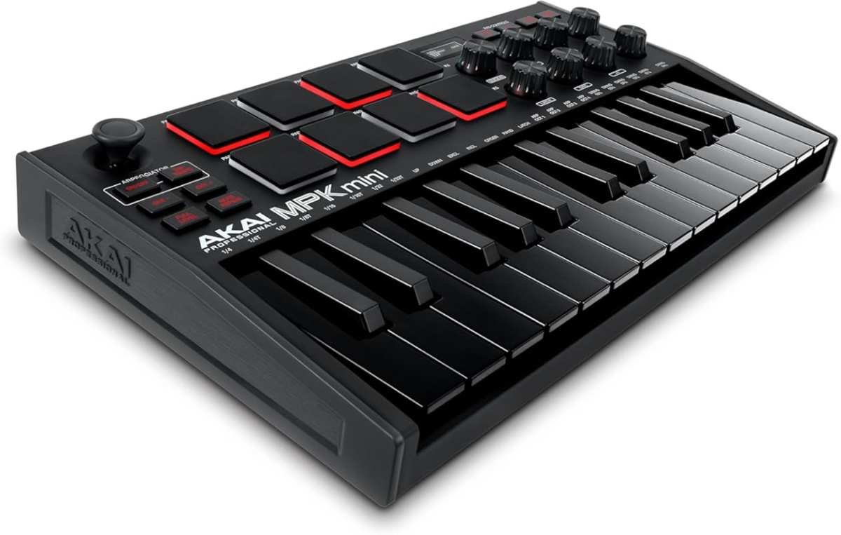 Akai MPK Mini MK3 25 Key USB MIDI Keyboard Controller, Black, NKS