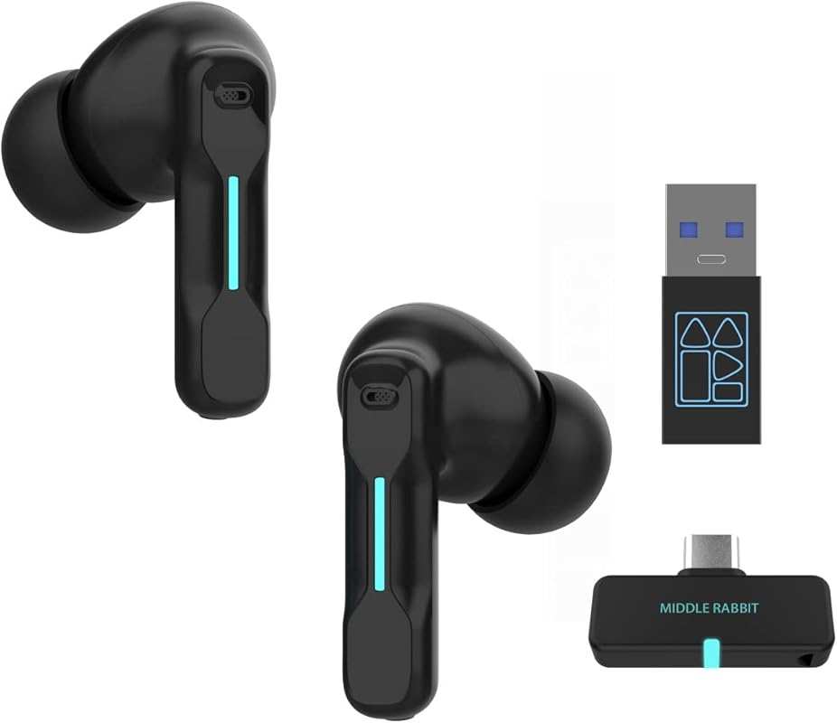 SW4 Pro Wireless Earbuds with Dongle & Bluetooth for PC, Laptop, Mobil