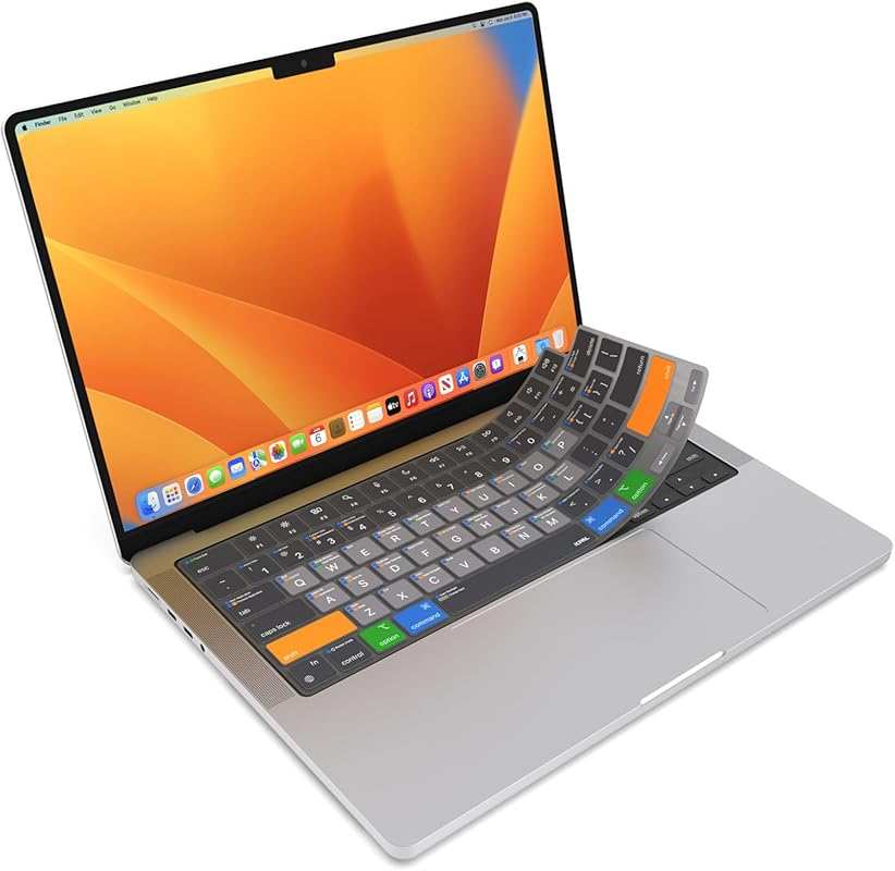 JCPal macOS Shortcut Guide Keyboard Cover for MacBook Pro/Air/Neo, M1-