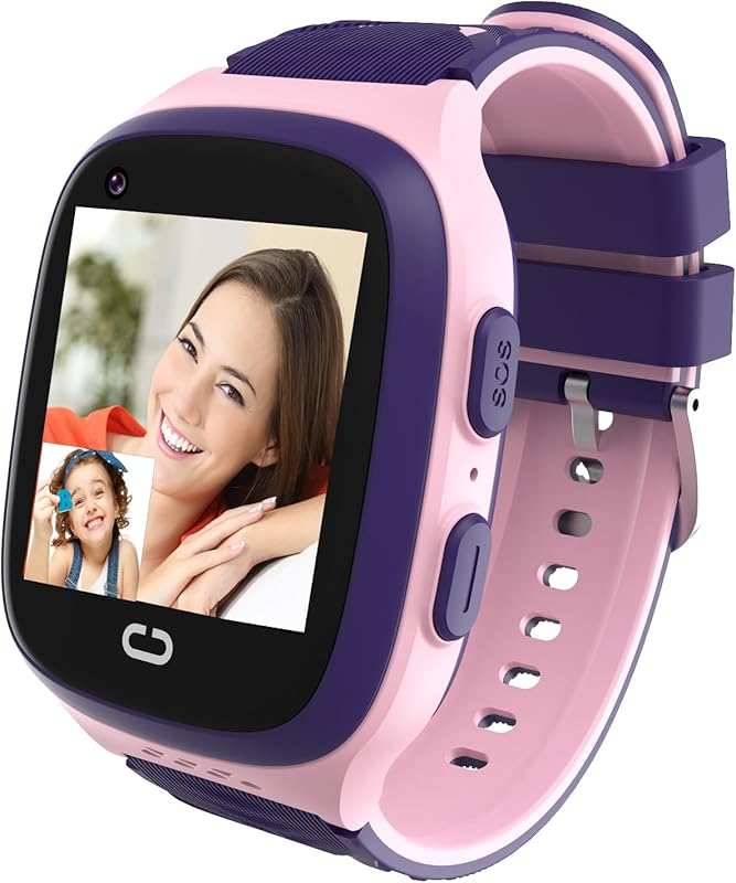 4G Kids GPS Smart Watch: Two-Way Calls, Video, Games, SOS, Geo-Fence, 