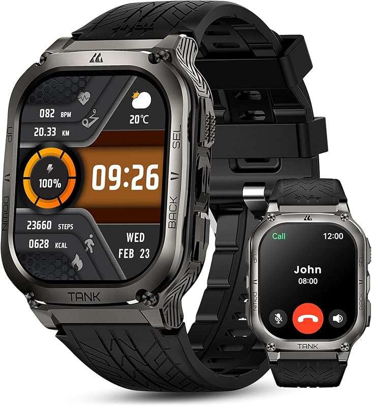 AMAZTIM Rugged Military Smart Watch: 2.0