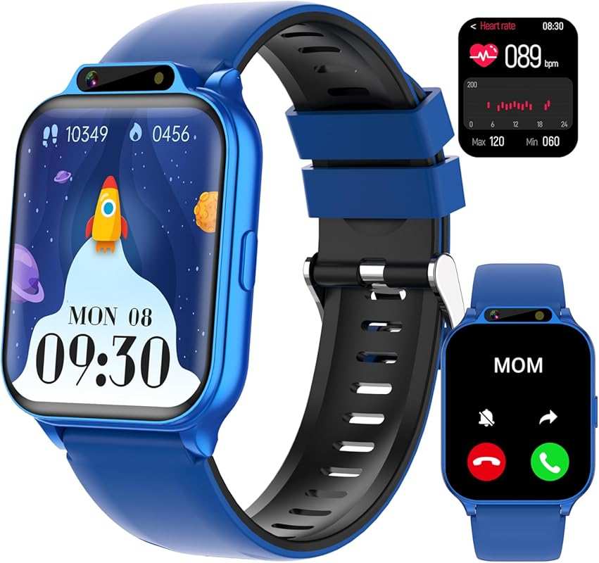 Kids Smart Watch: Waterproof Fitness Tracker, Heart Rate, Camera, Musi