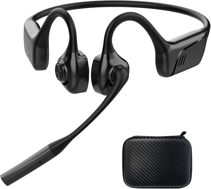 Smof Open-Ear Bluetooth Headphones: Wireless aptX-LL, Noise-Canceling 