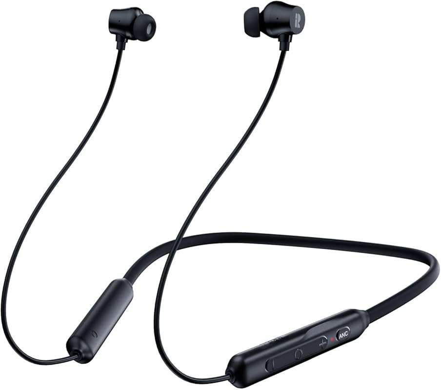 Rythflo V5.3 Active Noise Cancelling Wireless Neckband Headphones with