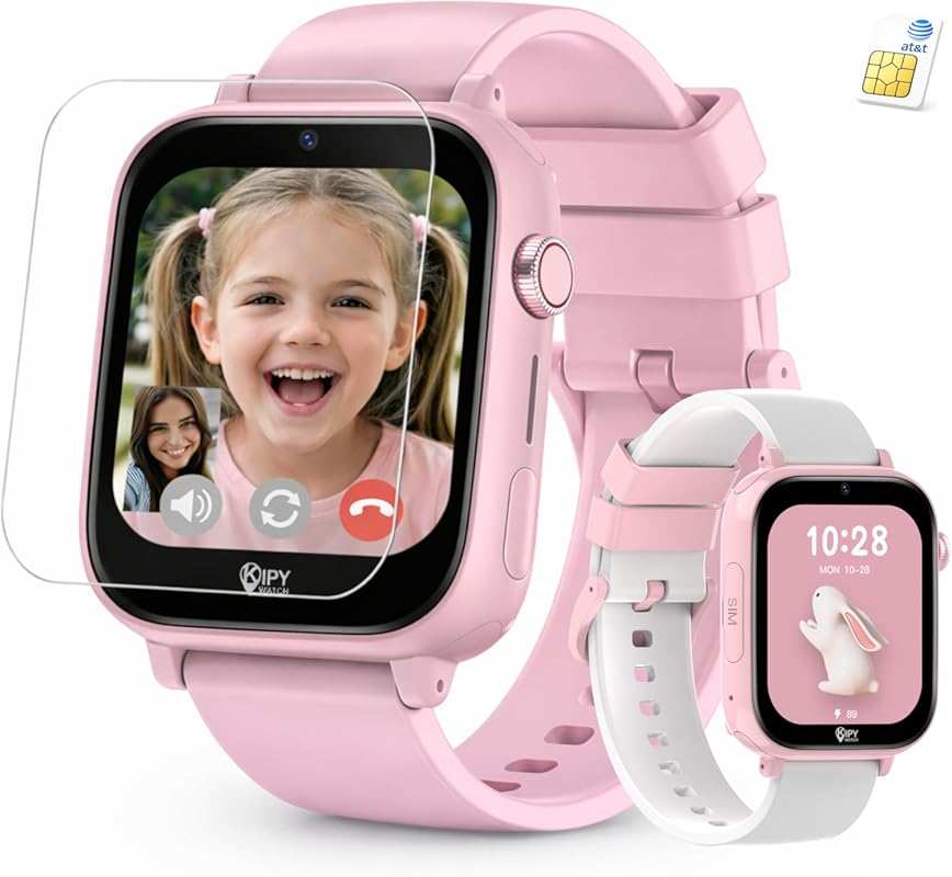 Kipywatch Kids Smart Watch with GPS Tracker: Safe Zones Alert, Camera,