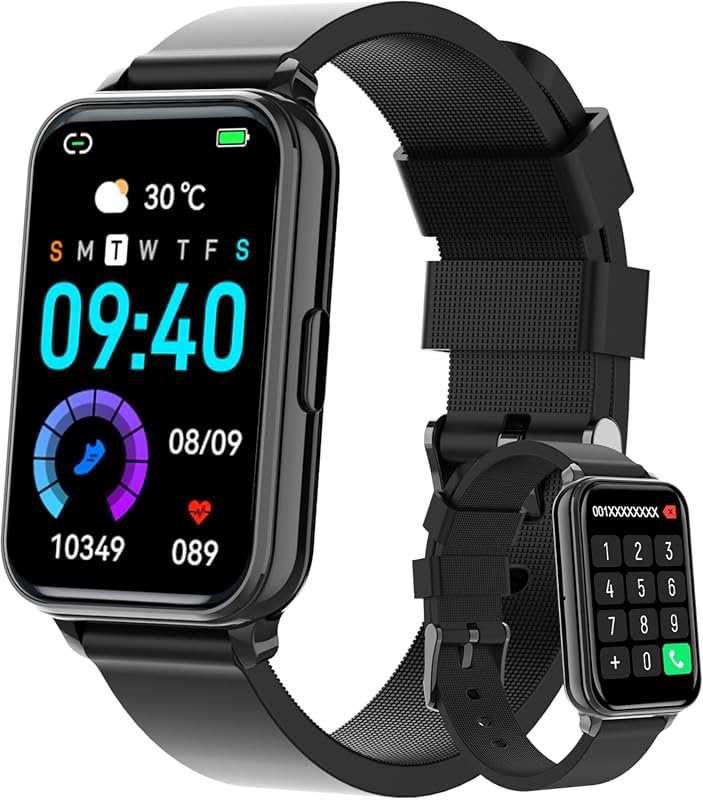 Fitness Smart Watch: Make/Answer Calls, HR/Blood Oxygen/Sleep Monitor,