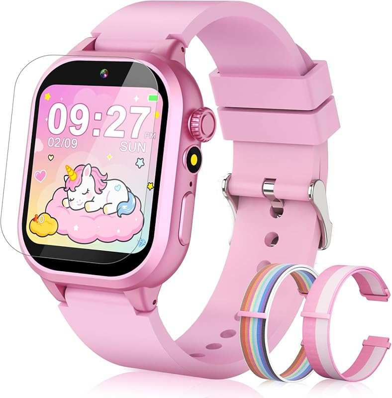 Kids Smart Watch Gift for Girls Age 5-12, Featuring 40 Games, HD Touch