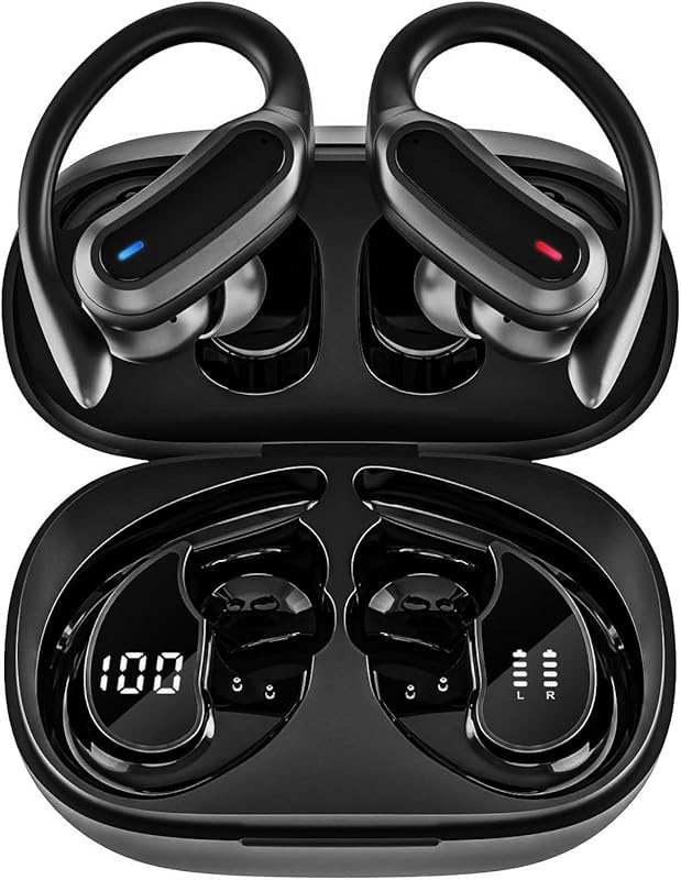 Deep Black Bluetooth 5.4 Wireless Earbuds: True Wireless Stereo Noise 