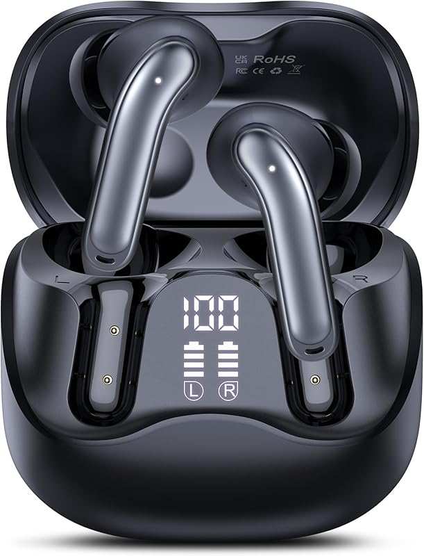 Hybrid ANC Wireless Earbuds: 6 Mics ENC, Hi-Res Audio, Bluetooth 5.4, 
