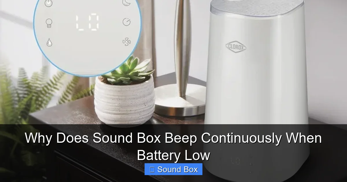 Why Does Sound Box Beep Continuously When Battery Low