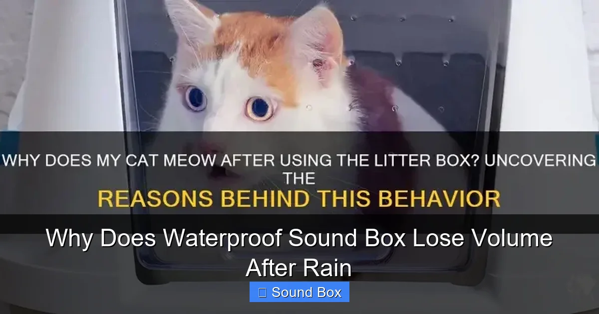 Why Does Waterproof Sound Box Lose Volume After Rain
