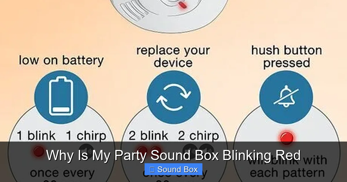 Why Is My Party Sound Box Blinking Red