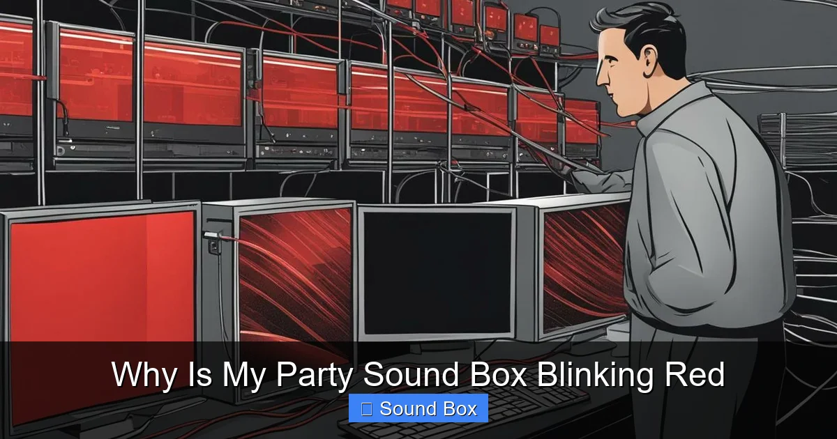 Why Is My Party Sound Box Blinking Red