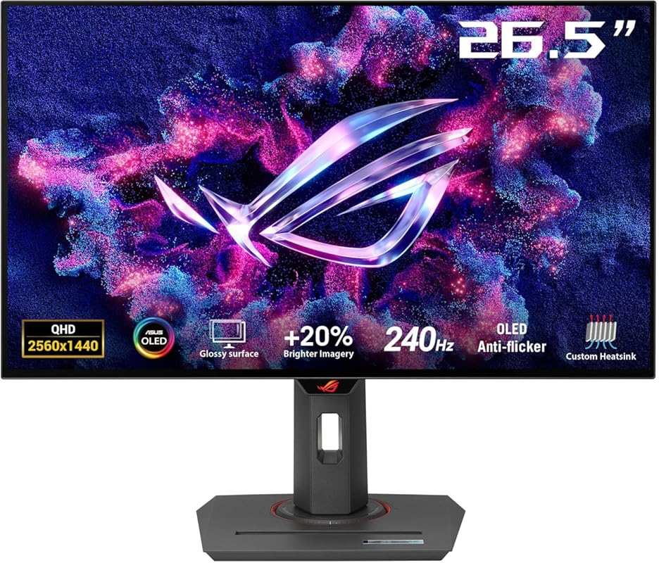 ASUS ROG Strix 27” QHD 1440P OLED Gaming Monitor: 240Hz, 0.03ms, G-SYN