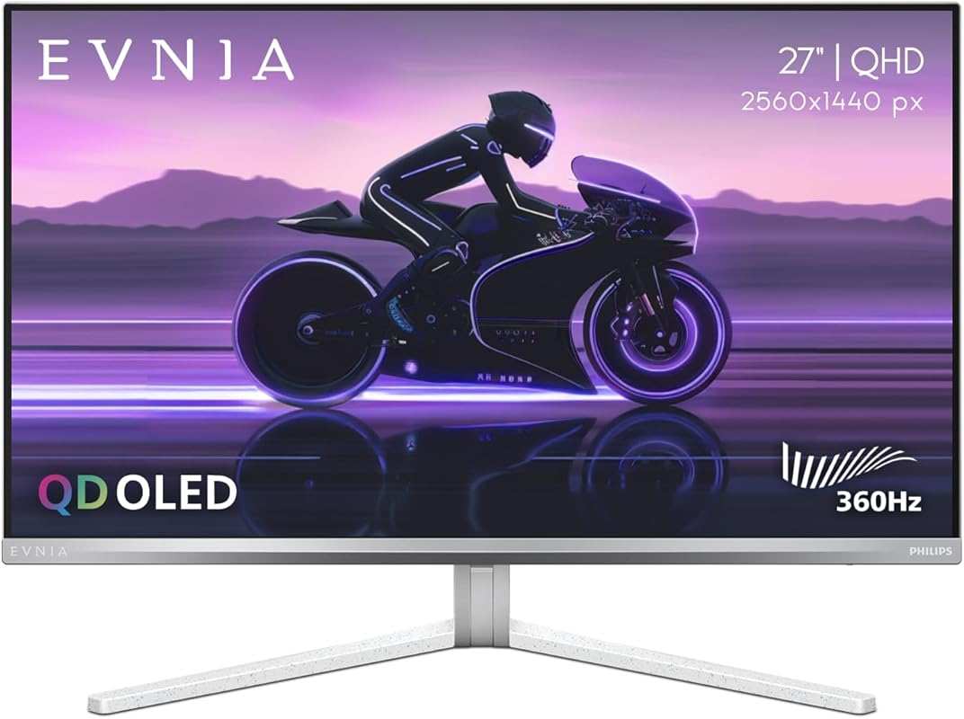 Philips Evnia 27M2N8500 QD OLED Gaming Monitor, QHD 360Hz, 0.03ms, Amb