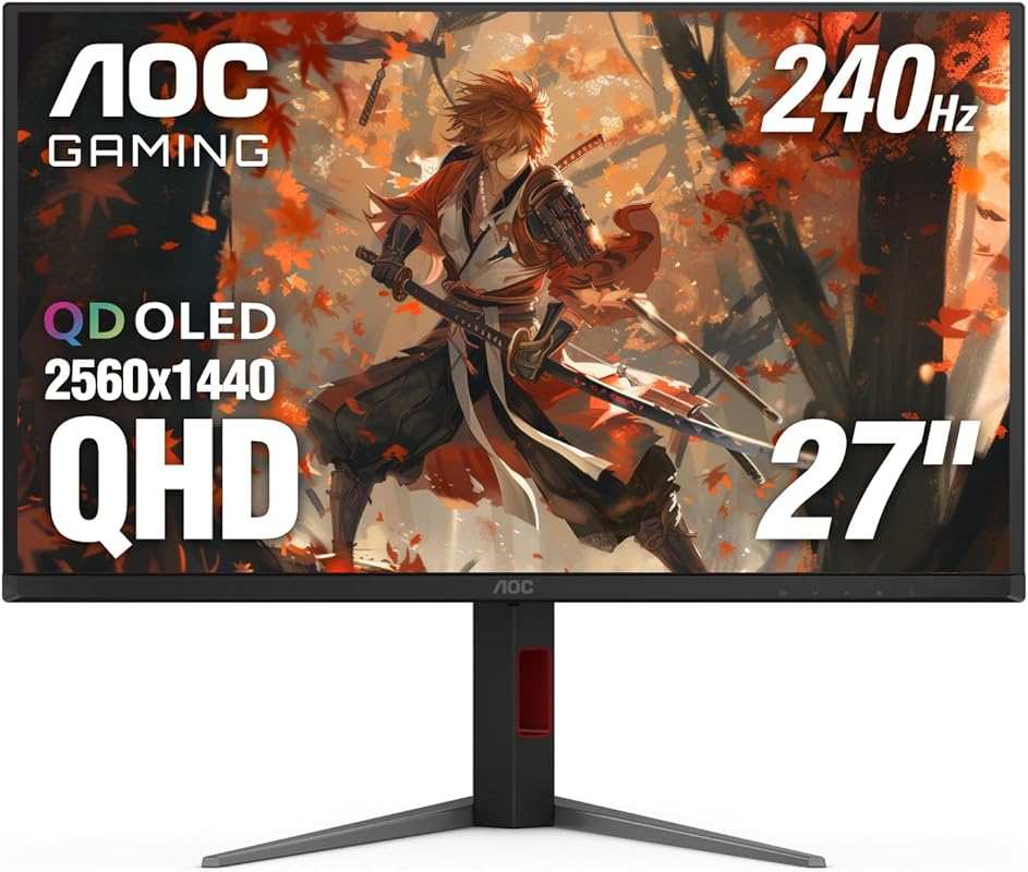 AOC Q27G4ZD 27-inch QD OLED QHD 240Hz Gaming Monitor with 0.03ms Respo
