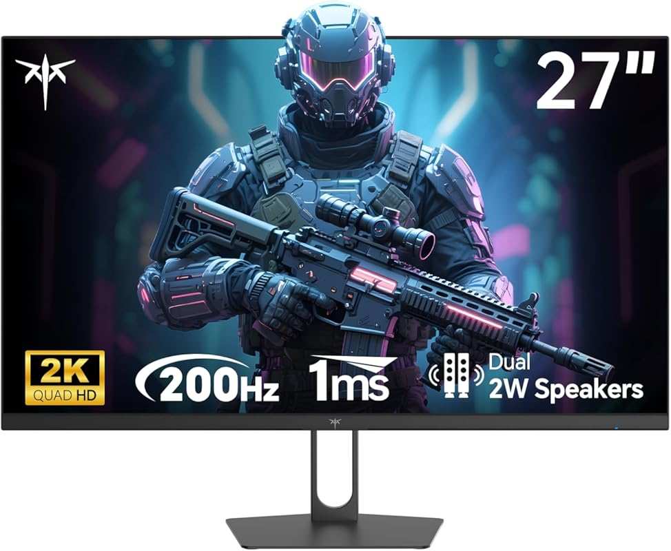 KTC 27 Inch 2K QHD Gaming Monitor: 210Hz, 1ms, HDR400, 131% sRGB IPS, 