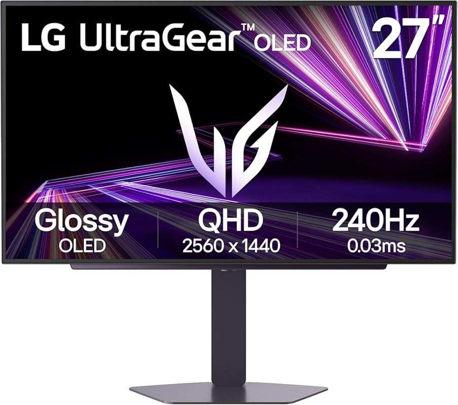 LG 27-inch QHD OLED Gaming Monitor: 240Hz, 0.03ms, G-Sync, FreeSync Pr